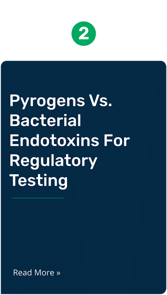 Bacterial endotoxin highlights. Pyrogens vs bacterial endotoxins for regulatory testing