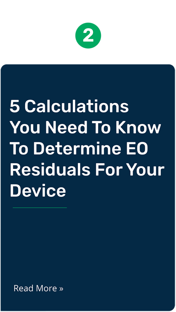 EtO reisdual testing highlights. 5 calculations you need to know to determine EtO residuals for your device
